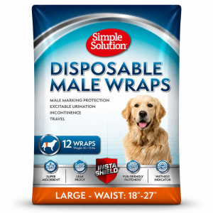Simple Solution Male Wraps vienreizējās autiņbiksītes suņu puikām L 46-68 cm N12